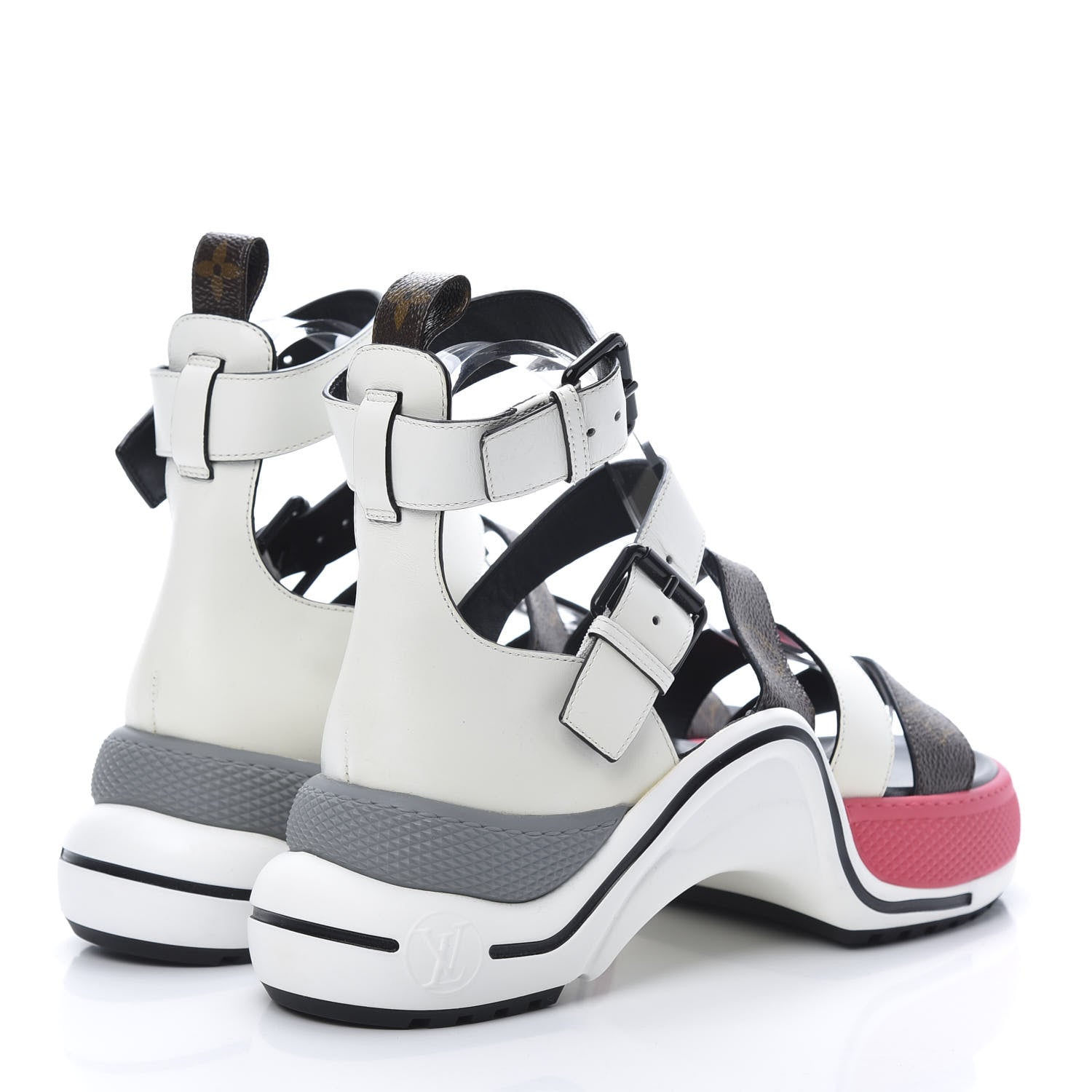 Louis Vuitton Patent Monogram LV Archlight Sandal 38 White 4 of 7