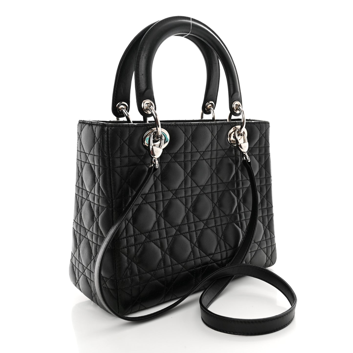 Lambskin Cannage Medium Lady Dior Black