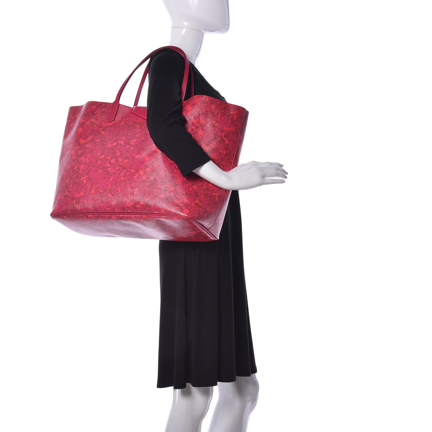 Givenchy Textured Coated Canvas Floral Print Large Antigona Tote Pink 2 of 8
