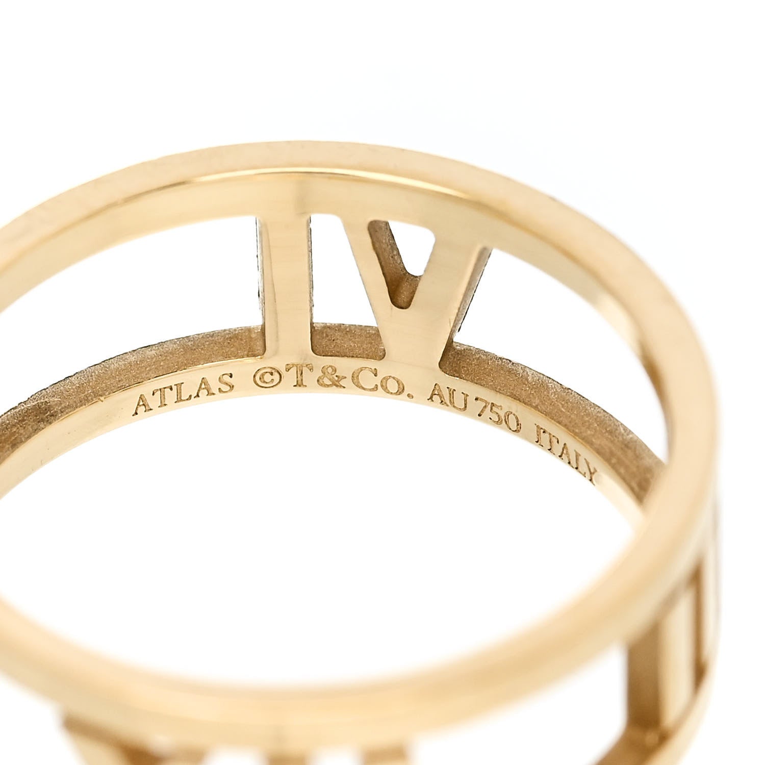 Tiffany 18K Yellow Gold Atlas Open Ring 52 6 4 of 4