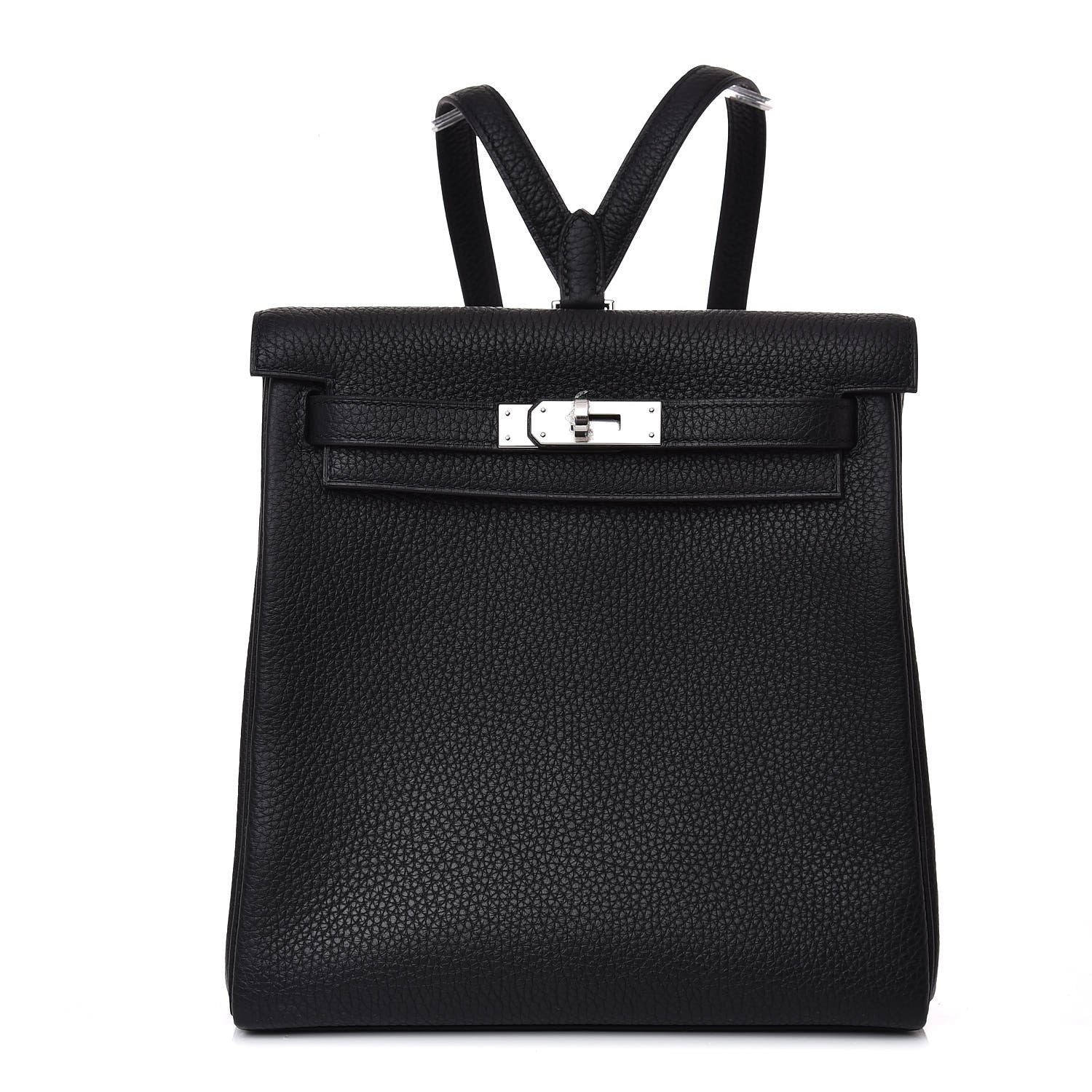Hermes Taurillon Clemence Kelly Ado Backpack Black 361469