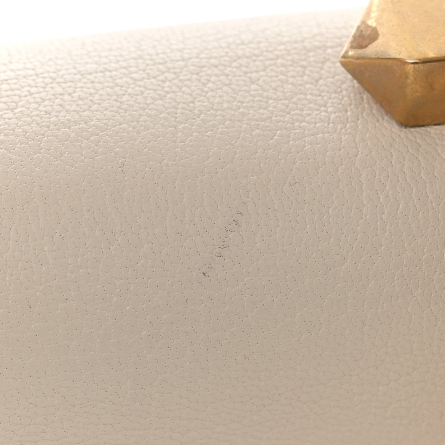 Goatskin Pearl Mini Fox Broche Bamboo Top Handle Bag Hibiscus Red Mystic White