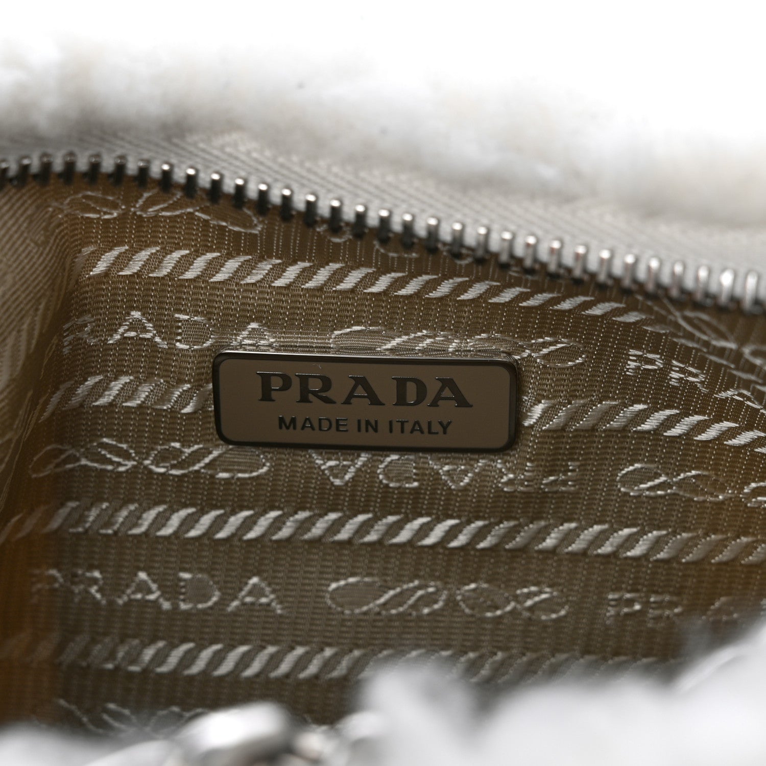 Prada Wool Cashmere Re-Edition 2005 Shoulder Bag Naturale 6 of 10