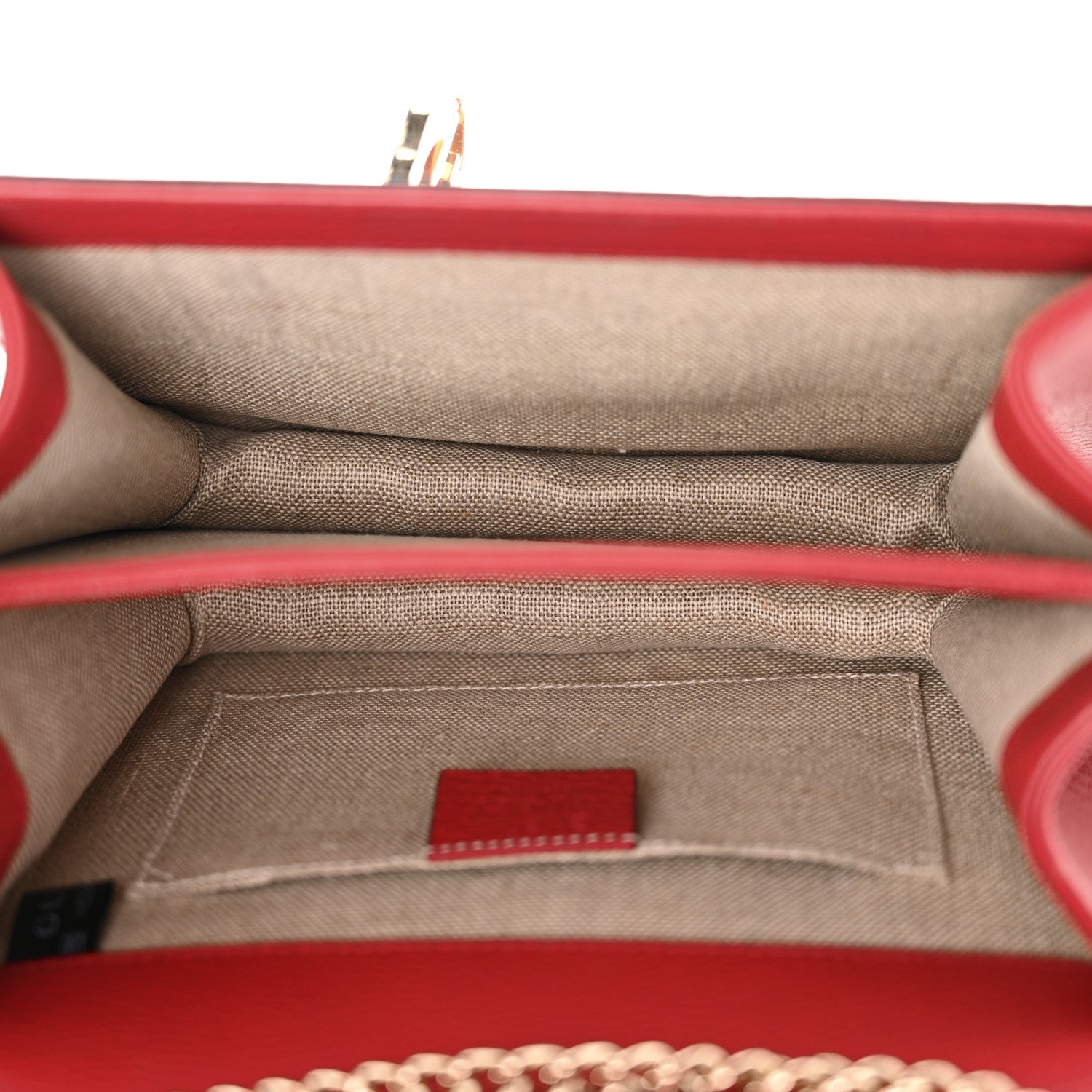 Gucci Dollar Calfskin Small Interlocking G Shoulder Bag Red 5 of 10