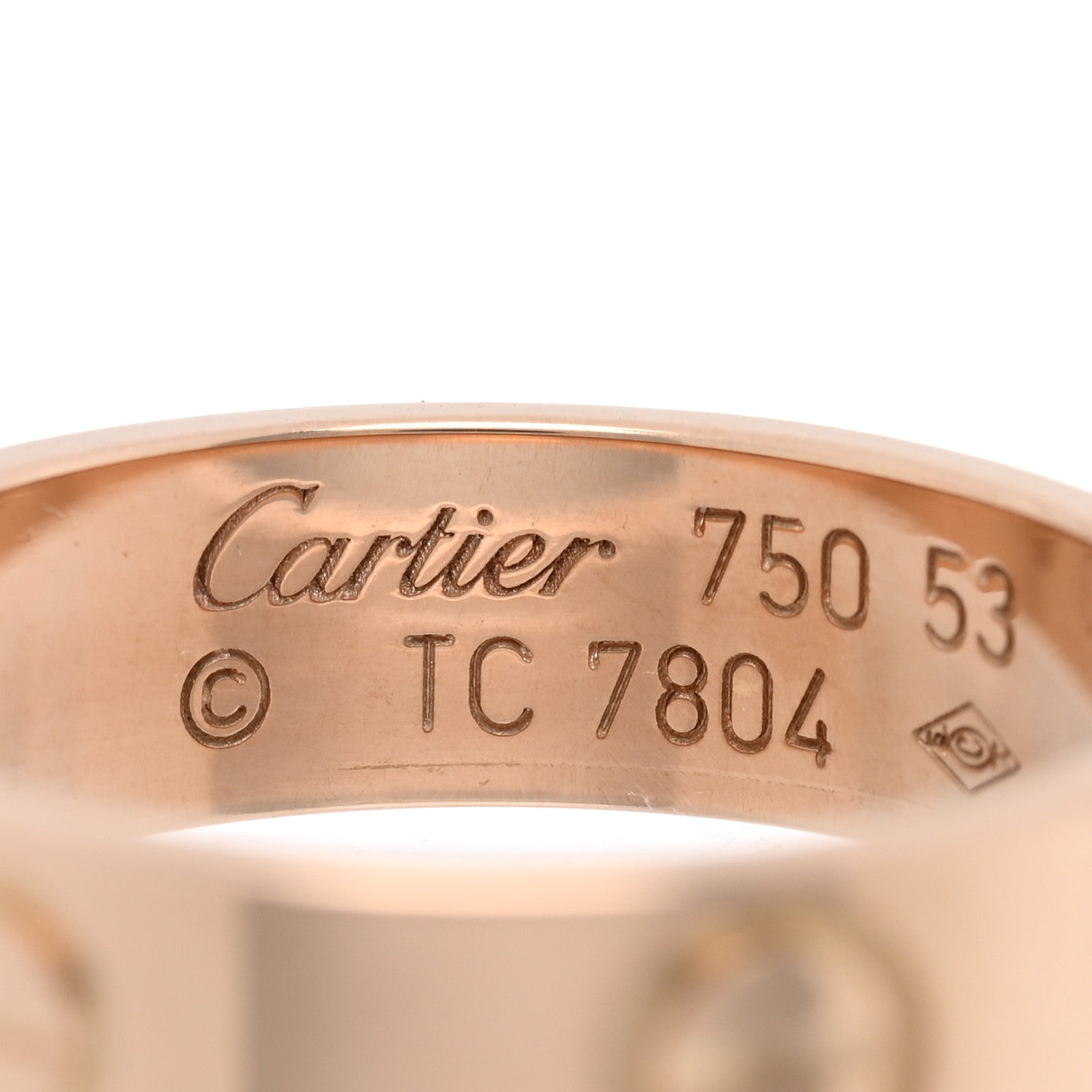 Cartier 18K Pink Gold 5.5mm LOVE Ring 53 6.25 4 of 4