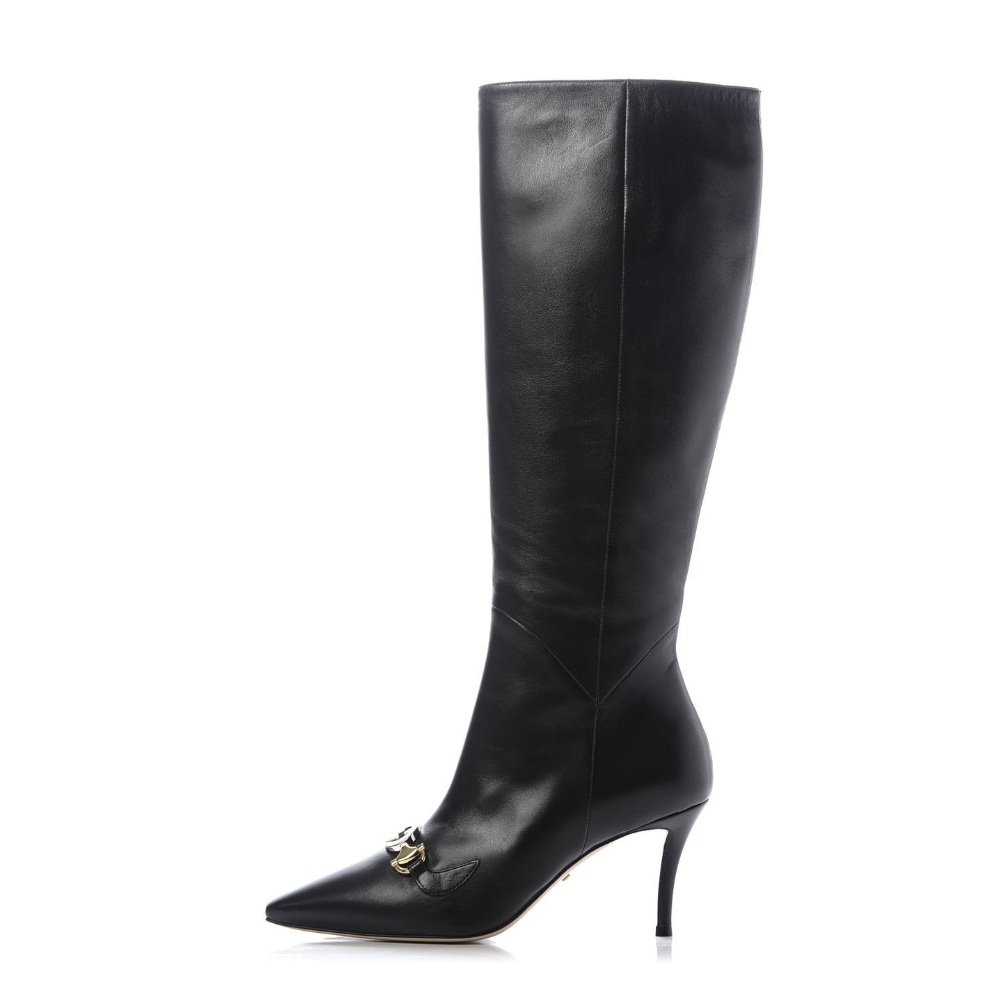 Calfskin Zumi Knee High Boots 37 Black