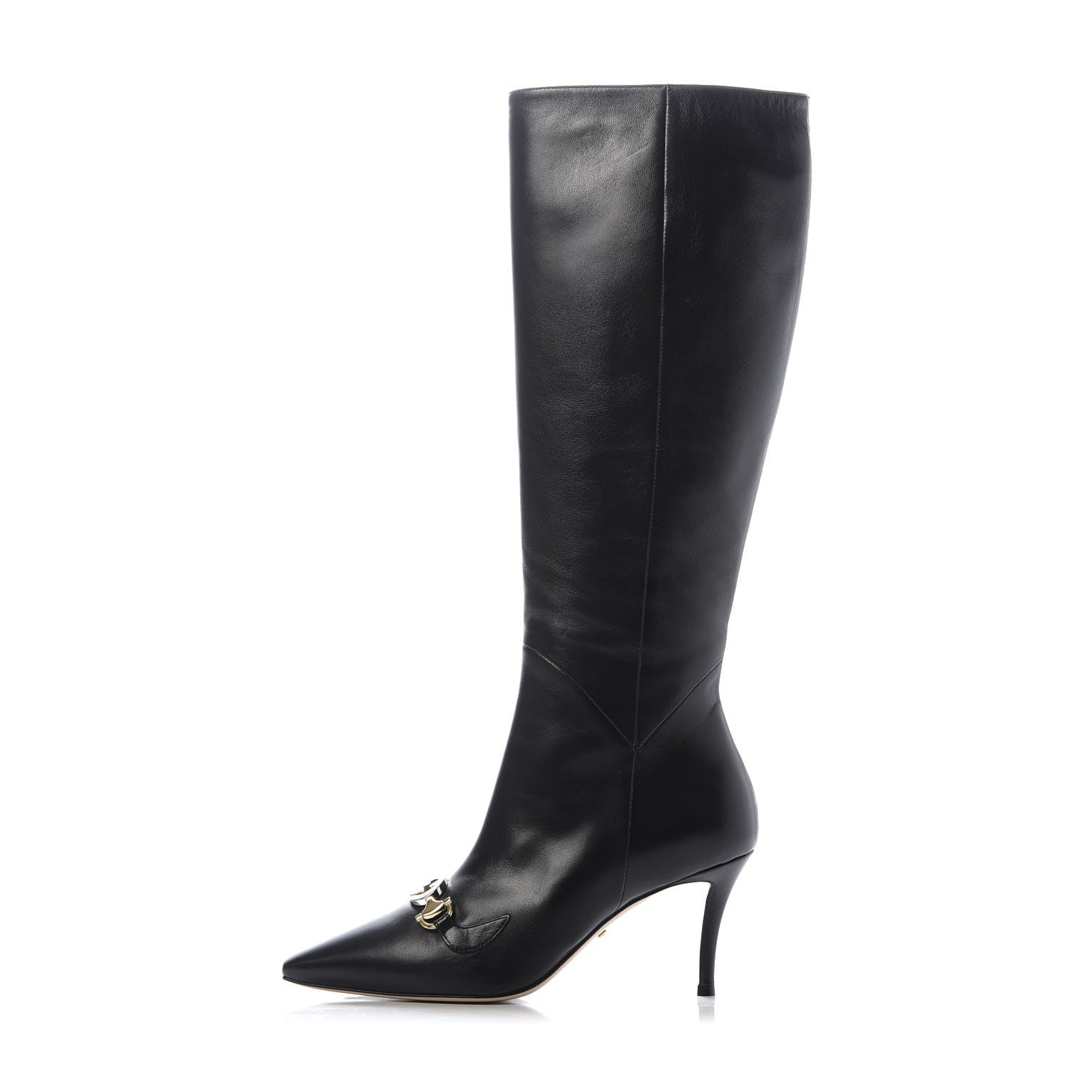 Gucci Calfskin Zumi Knee High Boots 37 Black 1 of 9