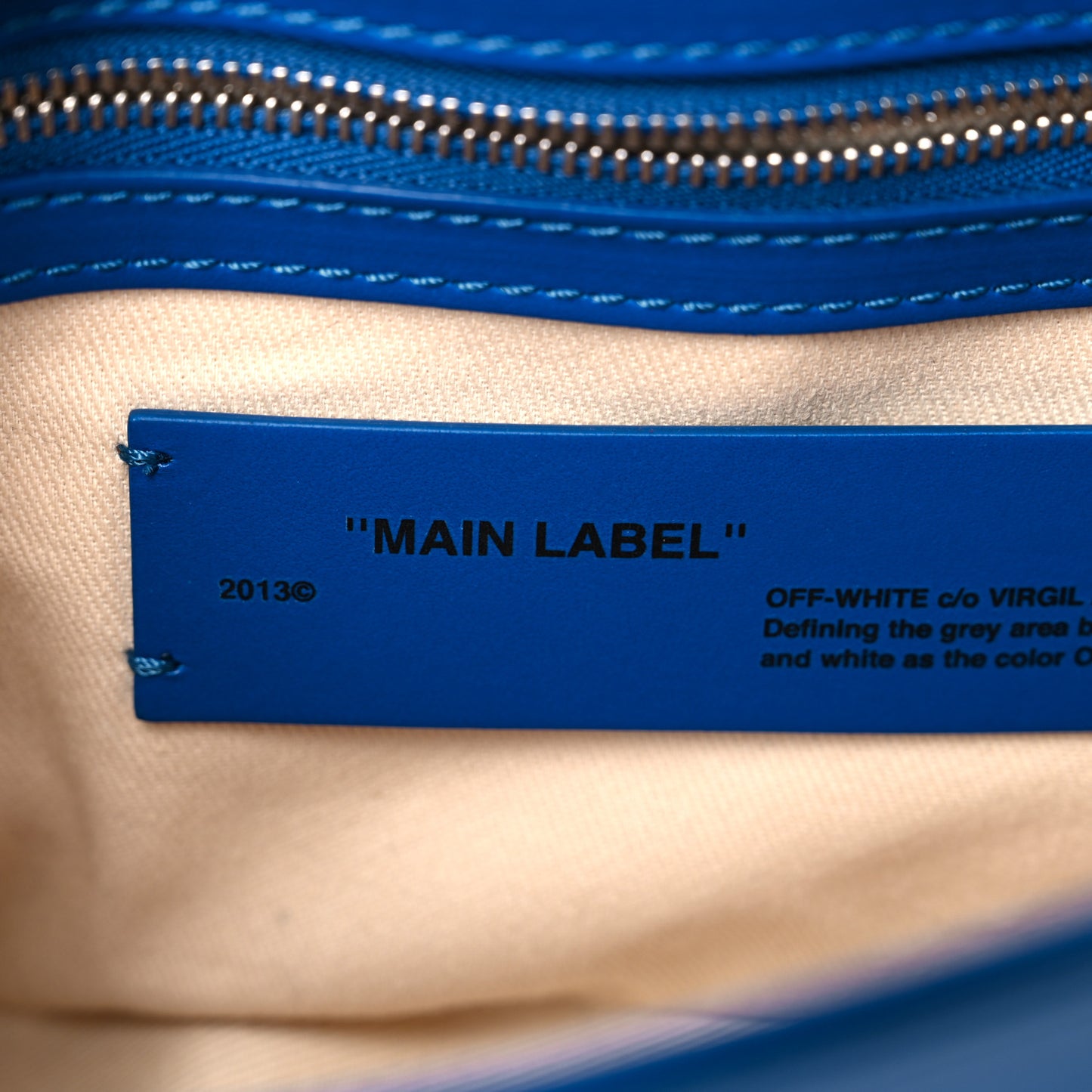 Calfskin Binder Clip Bag Blue