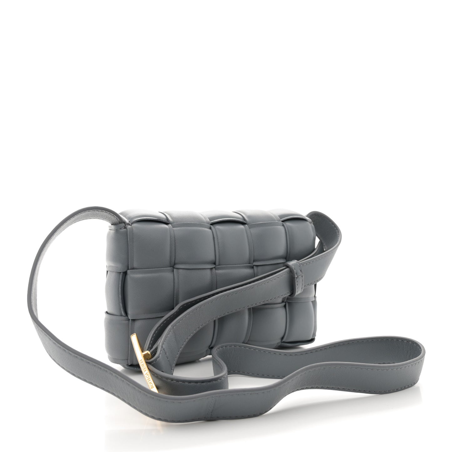 Nappa Maxi Intreccio Small Padded Cassette Crossbody Thunder