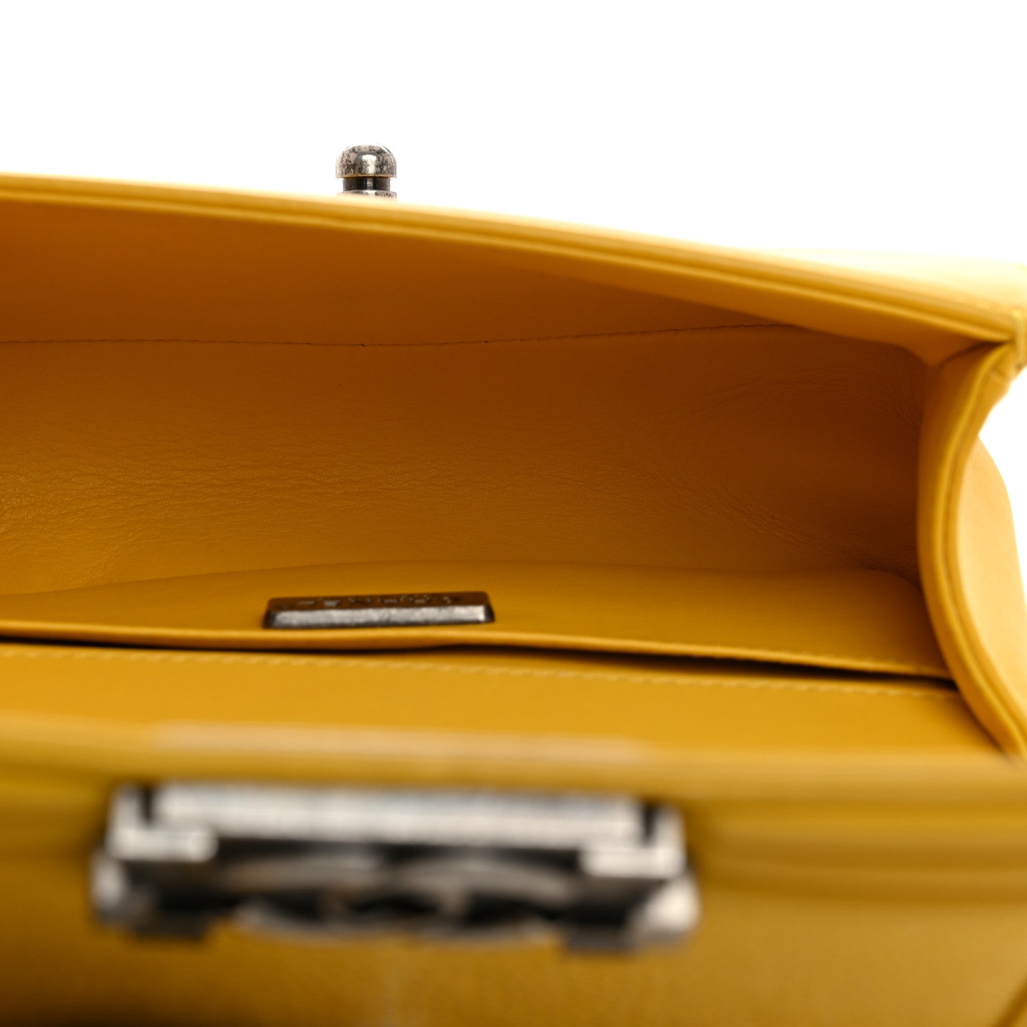 Chanel Galuchat Stingray Small Boy Flap Yellow 5 of 12