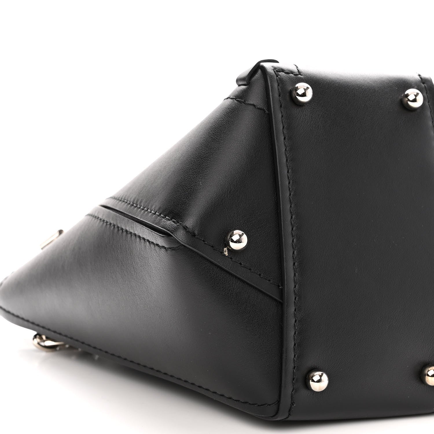 Proenza Schouler Smooth Calfskin Mini Hex Bucket Bag Black 7 of 8