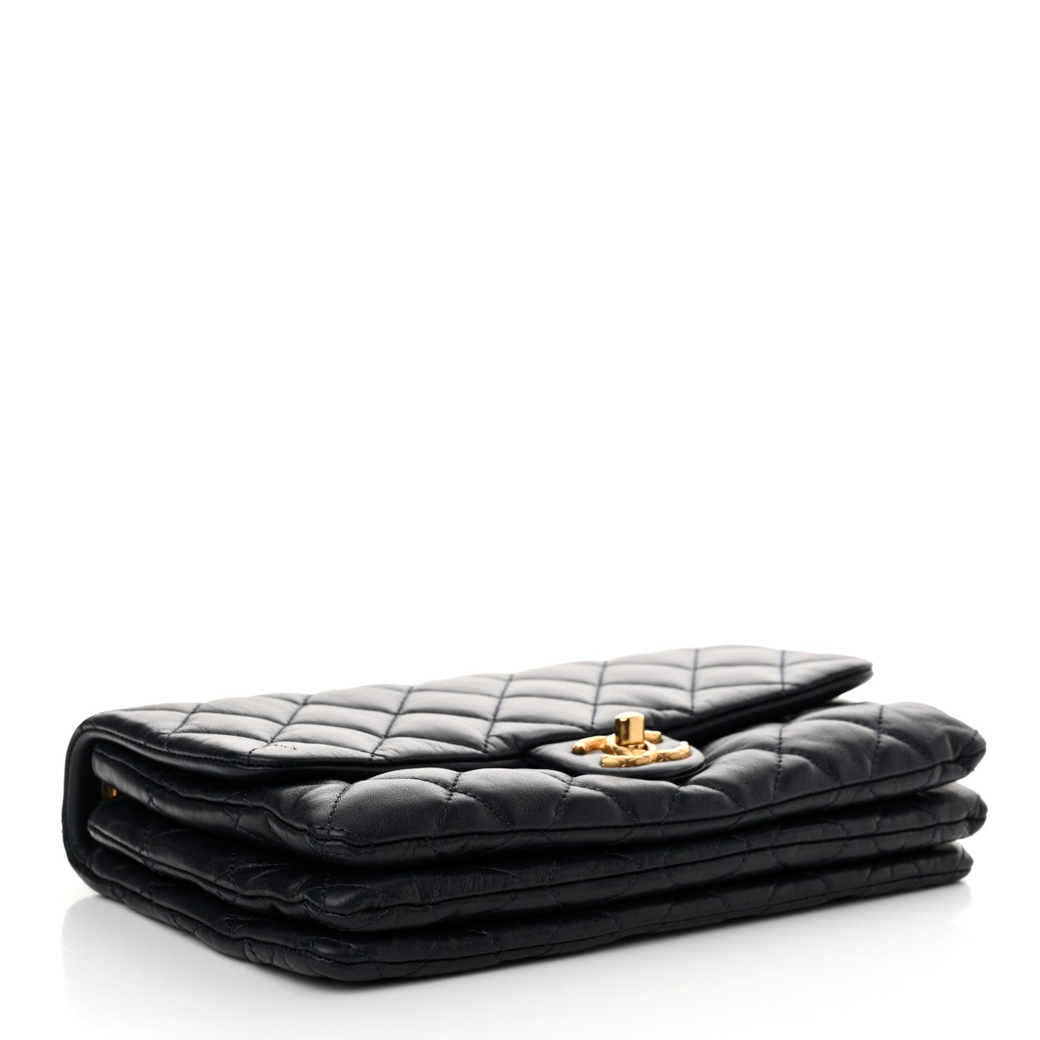 Chanel Lambskin Quilted Medium Pillow Crush Flap Navy 4 of 10