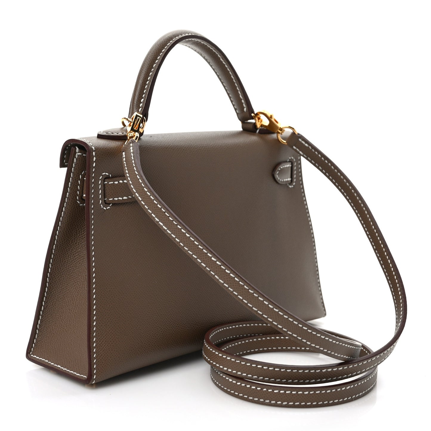 Epsom Mini Kelly Sellier 20 Etoupe