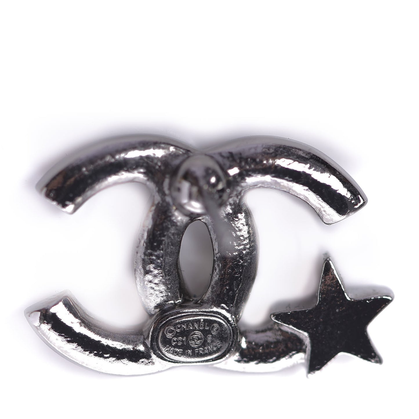 Crystal CC Starfall Earrings Silver