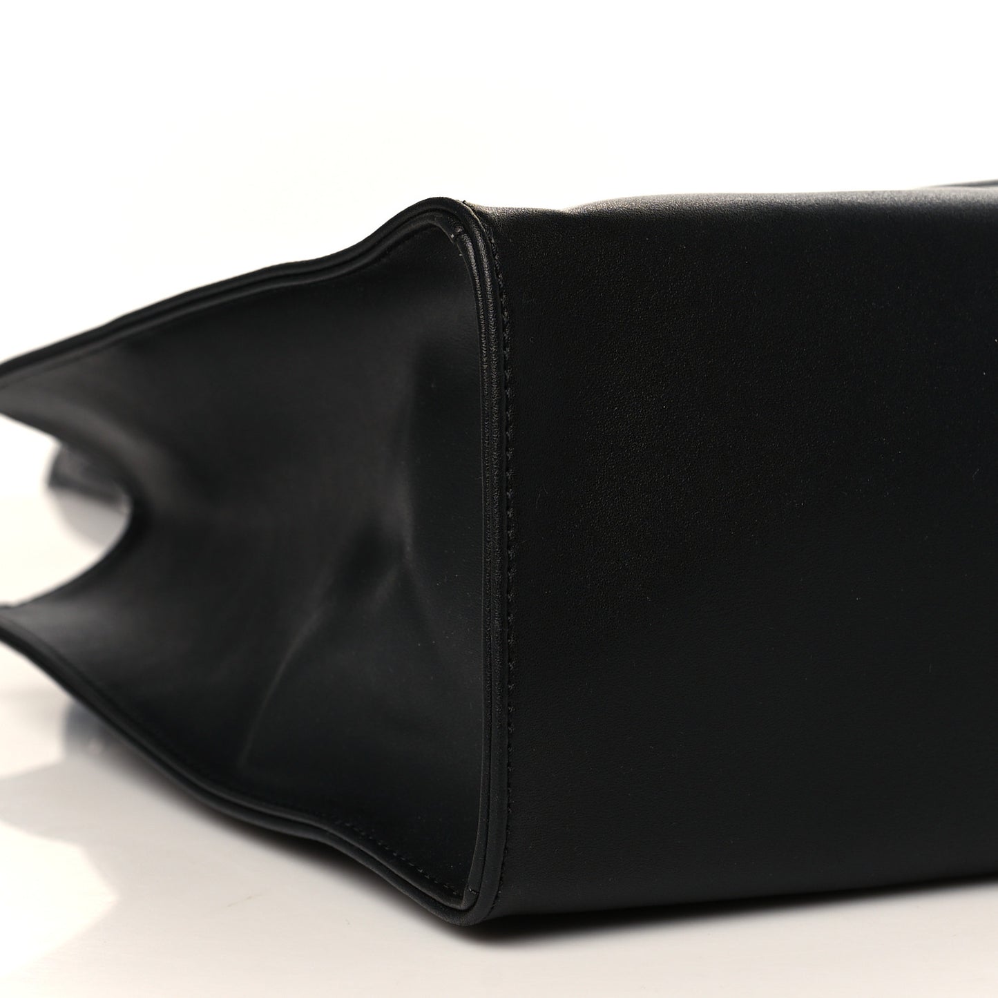 Vegan Leather Medium Shopping Bag Black