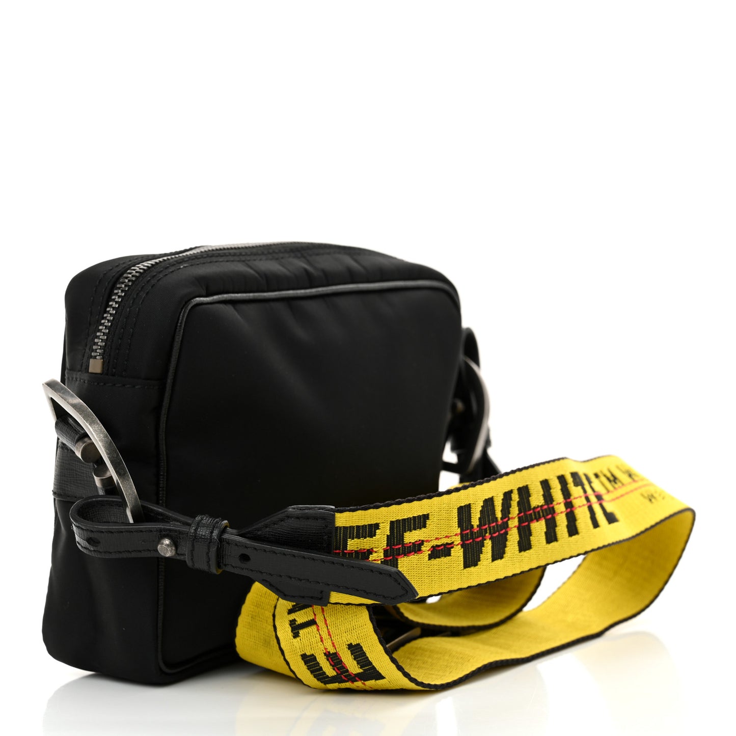 Nylon Logo Print Crossbody Bag Black