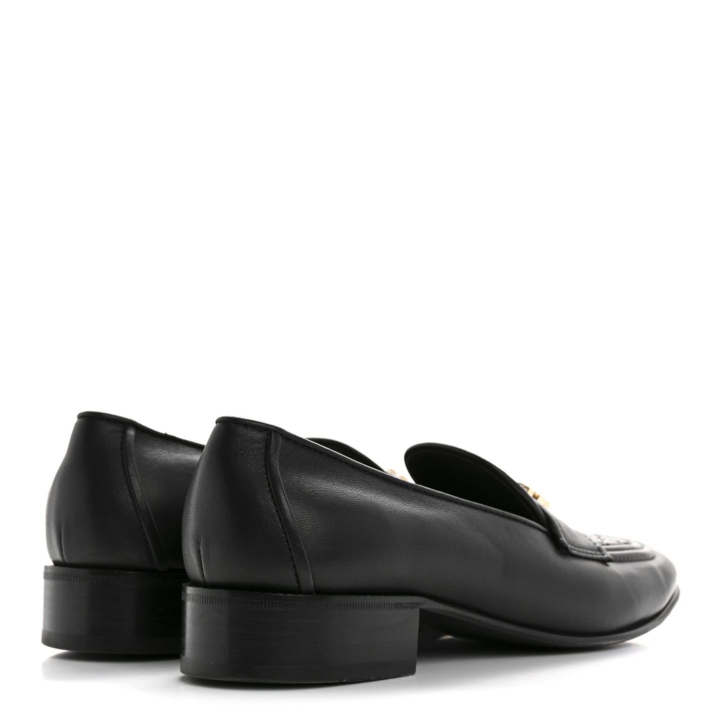 Lambskin Quilted Boy Loafers 39.5 Black