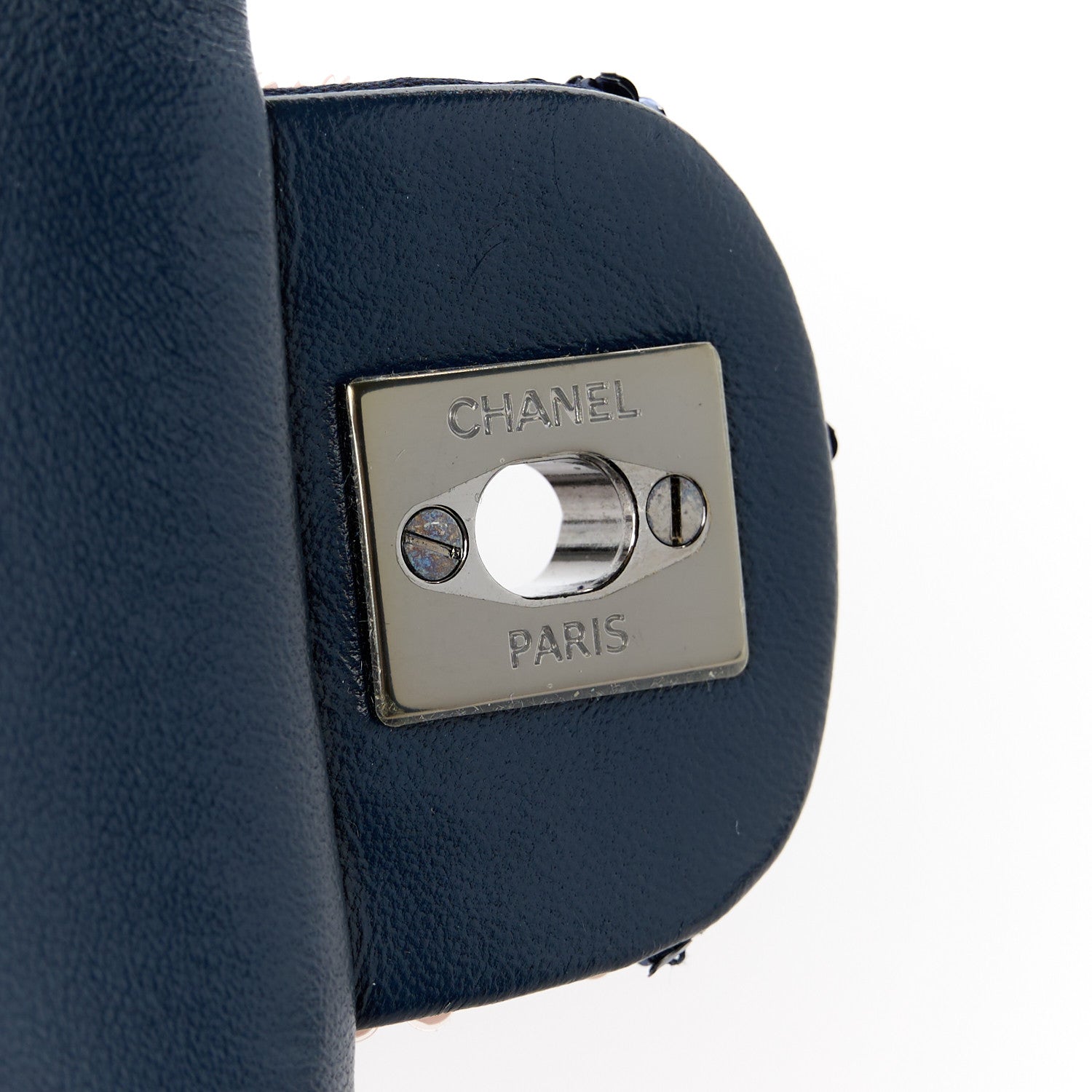 Chanel Sequin Mini Rectangular Flap Navy Pink 7 of 11