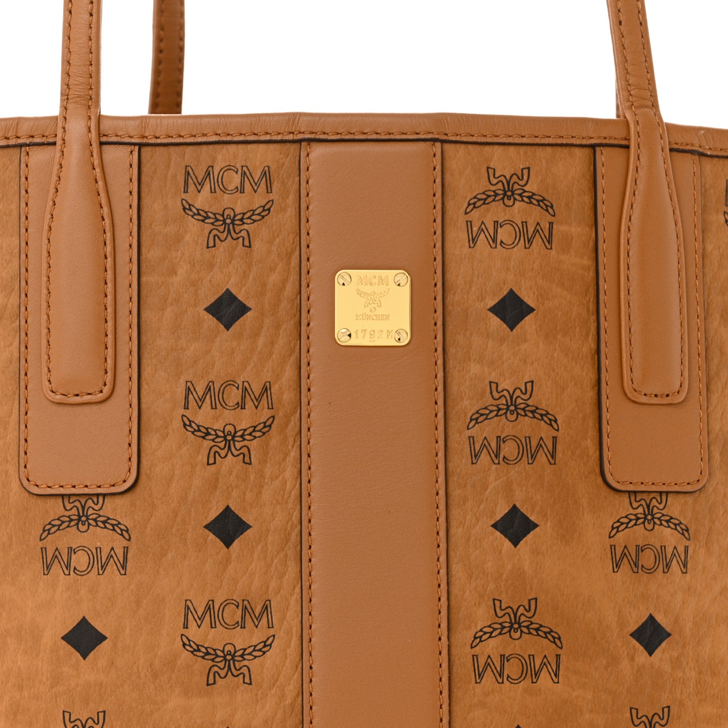 Visetos Small Liz Reversible Shopper Tote Cognac