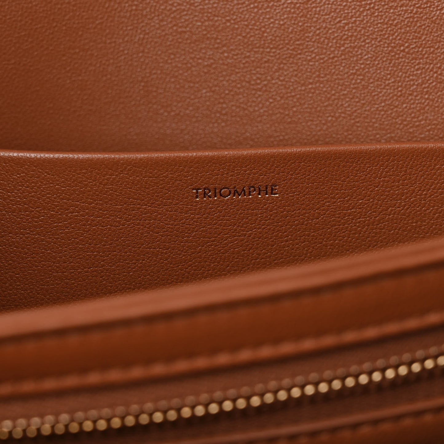 Textile Natural Calfskin Classique Triomphe Khaki Tan