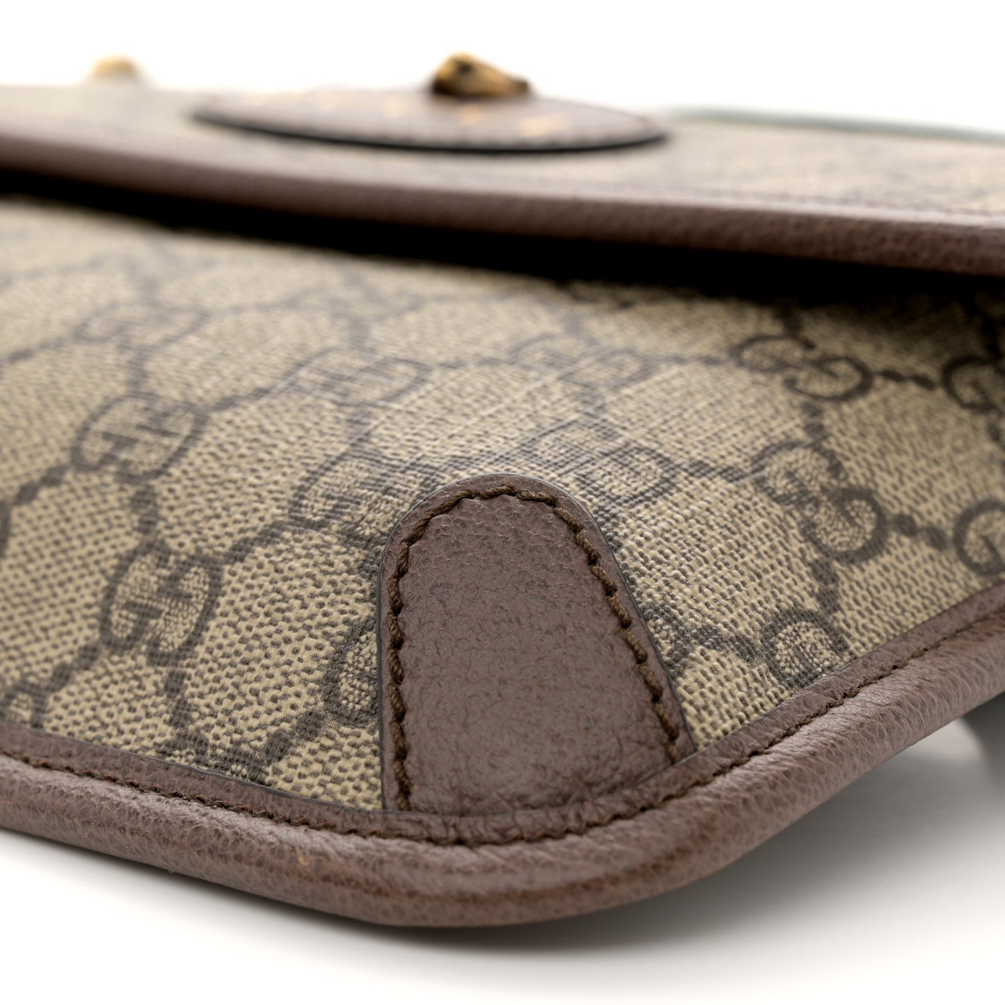 GG Supreme Monogram Neo Vintage Web Belt Bag Brown