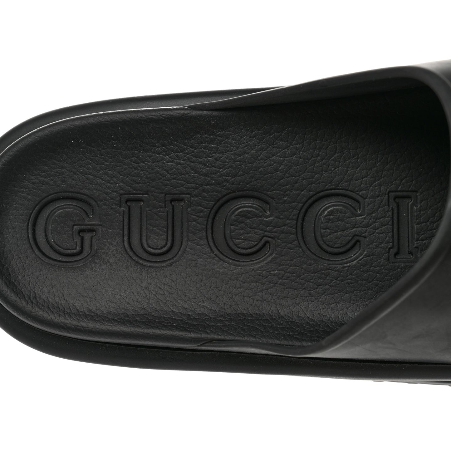Soft Rubber Mens Interlocking G Platform 42mm Slide Sandals 12 Black
