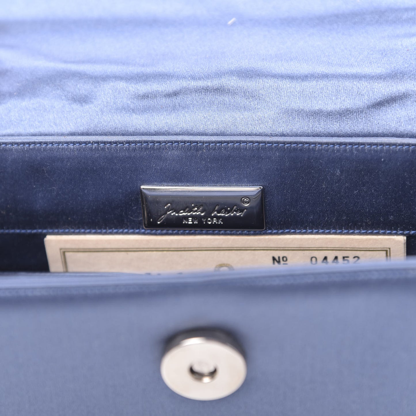 Crystal Satin Clutch Blue
