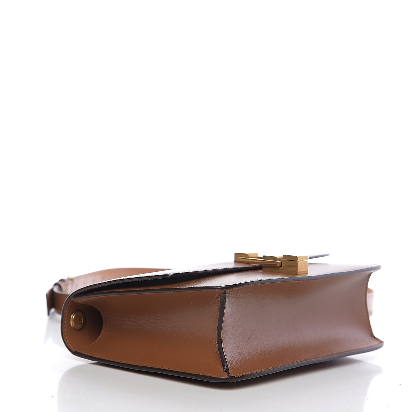 Smooth Calfskin Carre Satchel Brown
