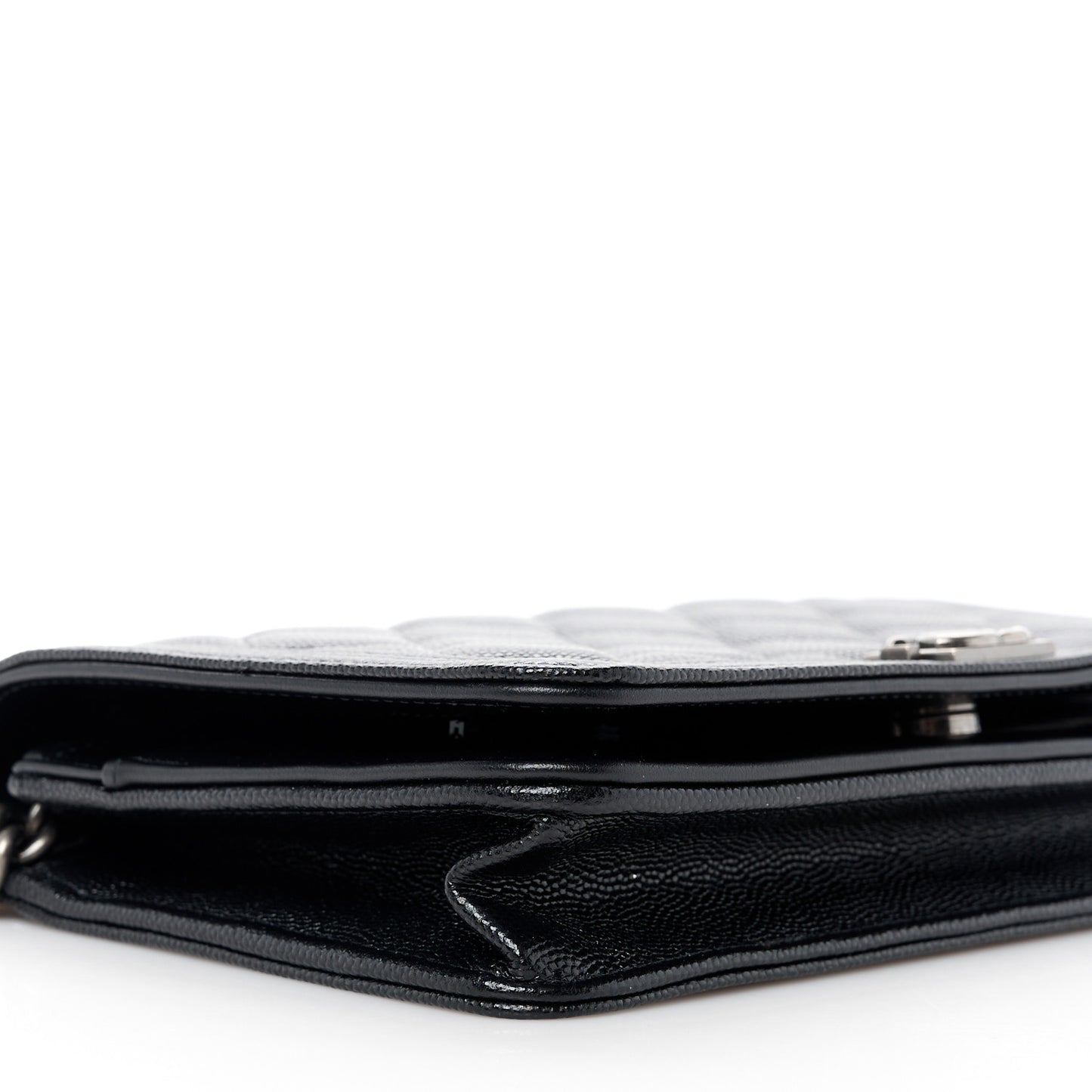 Caviar Quilted Boy Wallet On Chain WOC Black