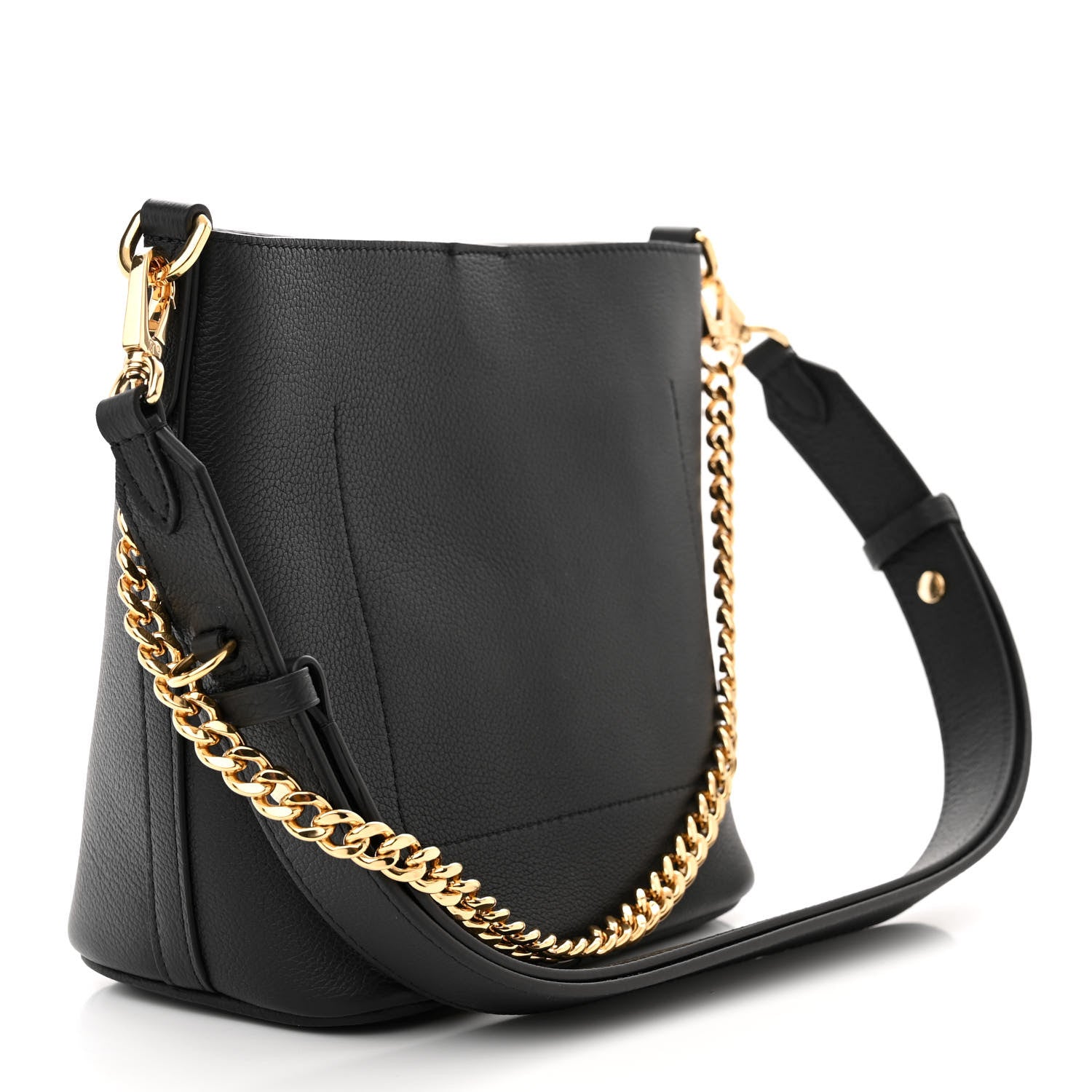 Louis Vuitton Calfskin Lock and Walk Bucket Black 3 of 10