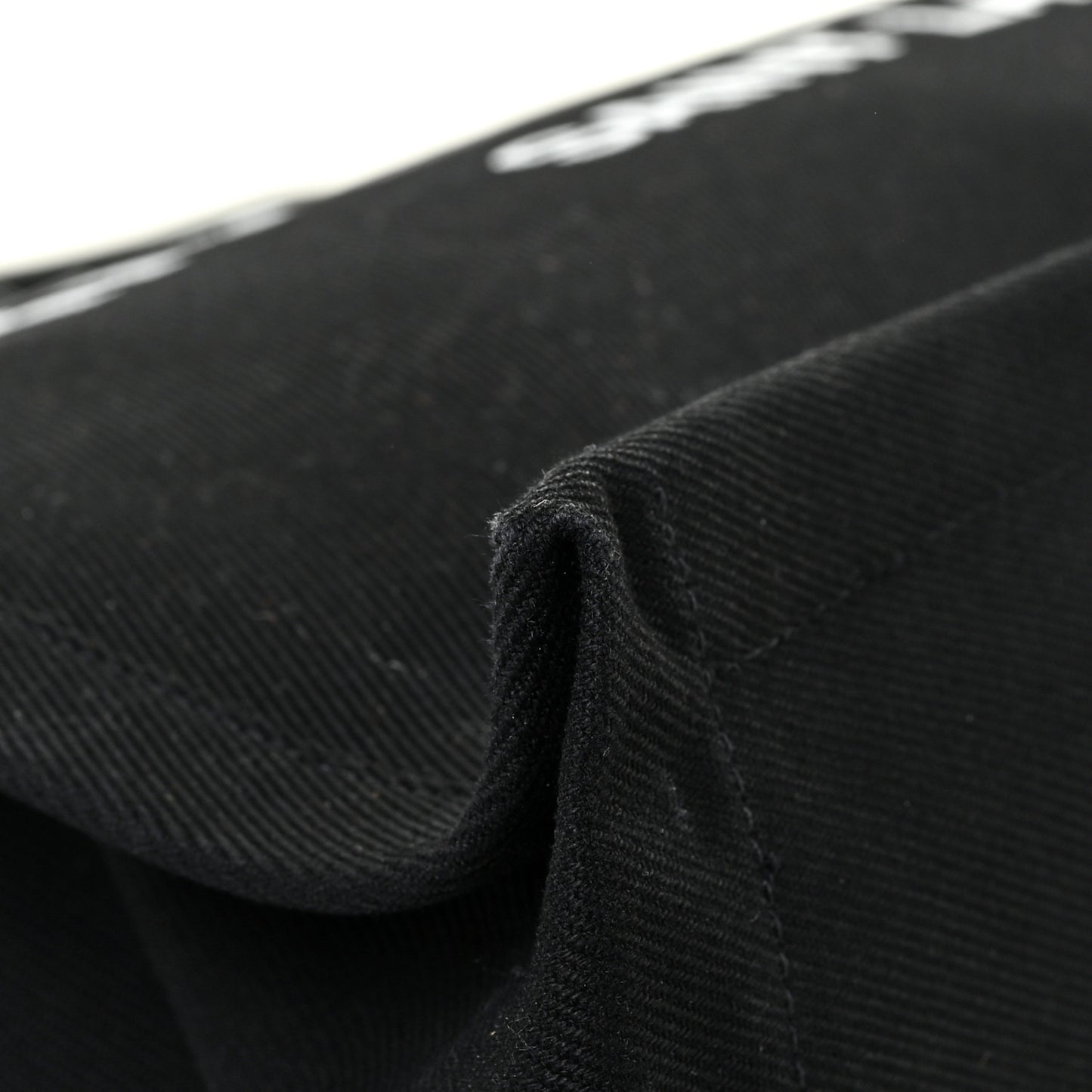 Linen Calfskin Rive Gauche Tote Black