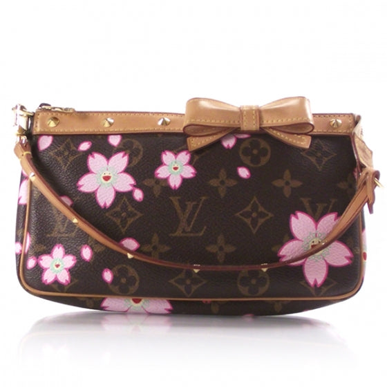 Louis Vuitton Monogram Cherry Blossom Pochette Accessories Brown