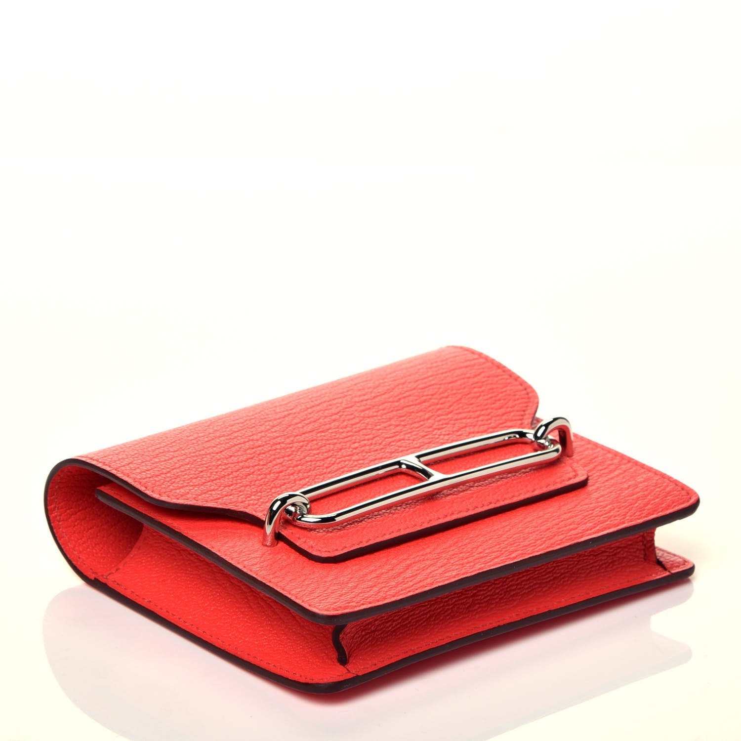 Hermes Chevre Mysore Roulis Slim Wallet Rose Texas 5 of 8