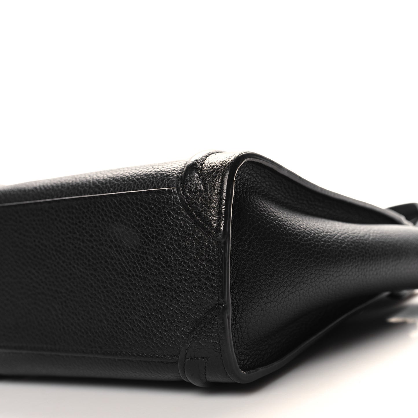 Drummed Calfskin Nano Luggage Black