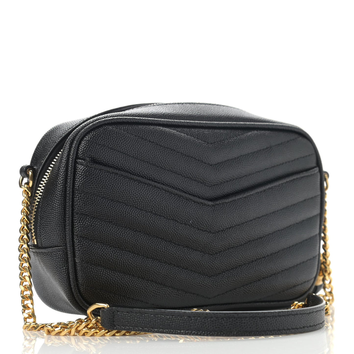 Grain De Poudre Matelasse Monogram Mini Lou Camera Bag Black
