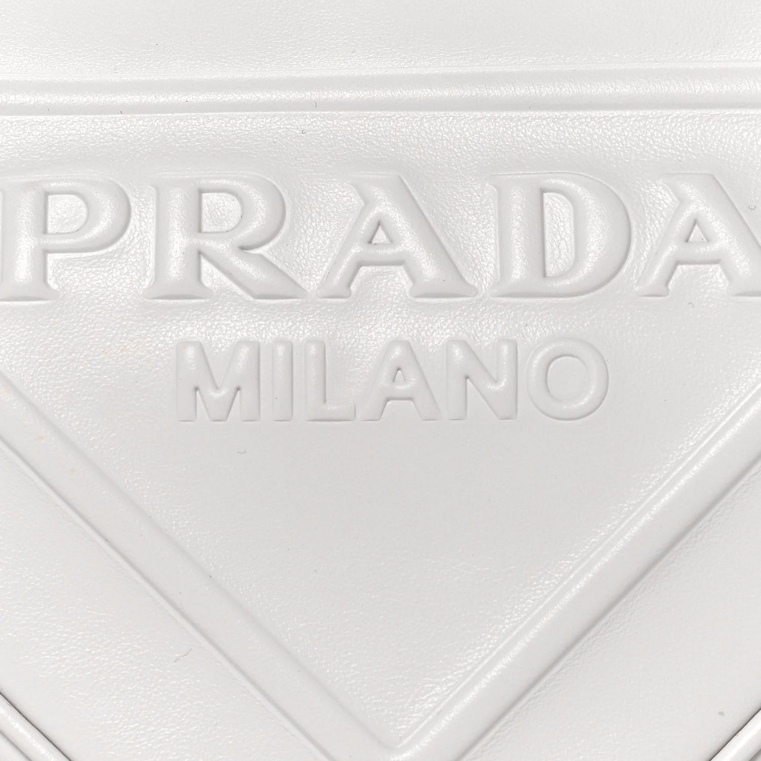 Prada Grace Lux Triangle Shoulder Bag White 7 of 11