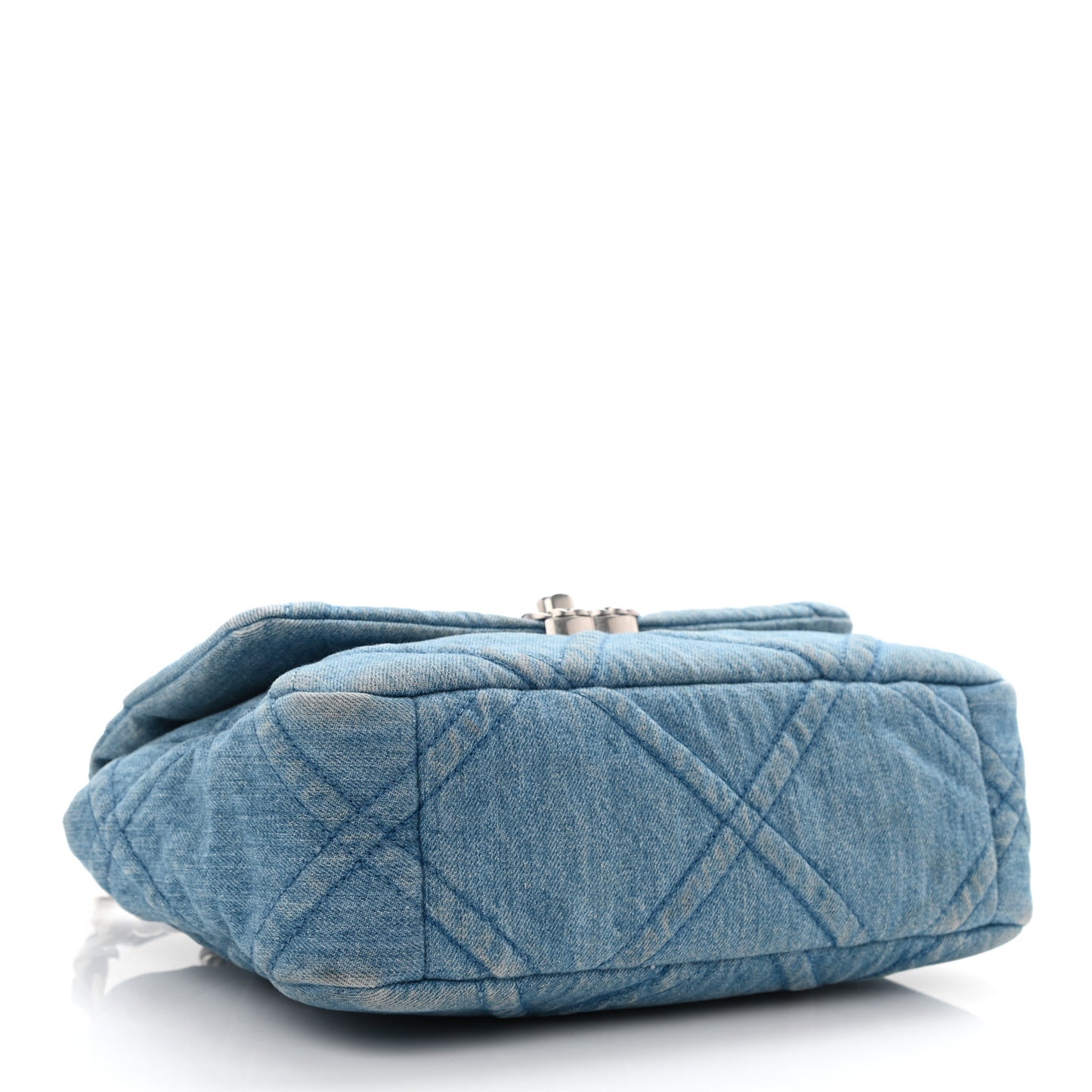 Denim Quilted Medium Chanel 19 Flap Blue