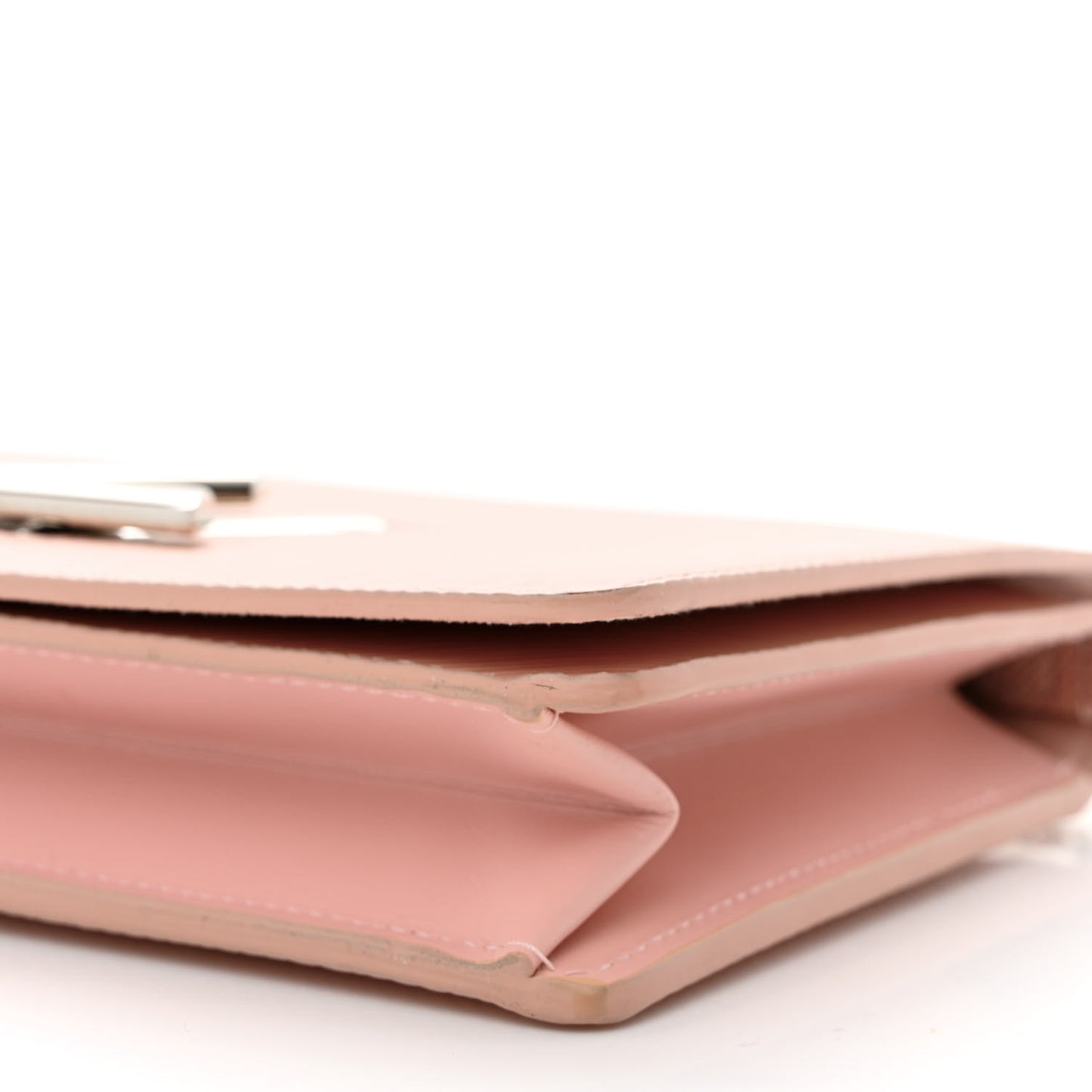 Epi Twist Belt Chain Wallet Rose Ballerine