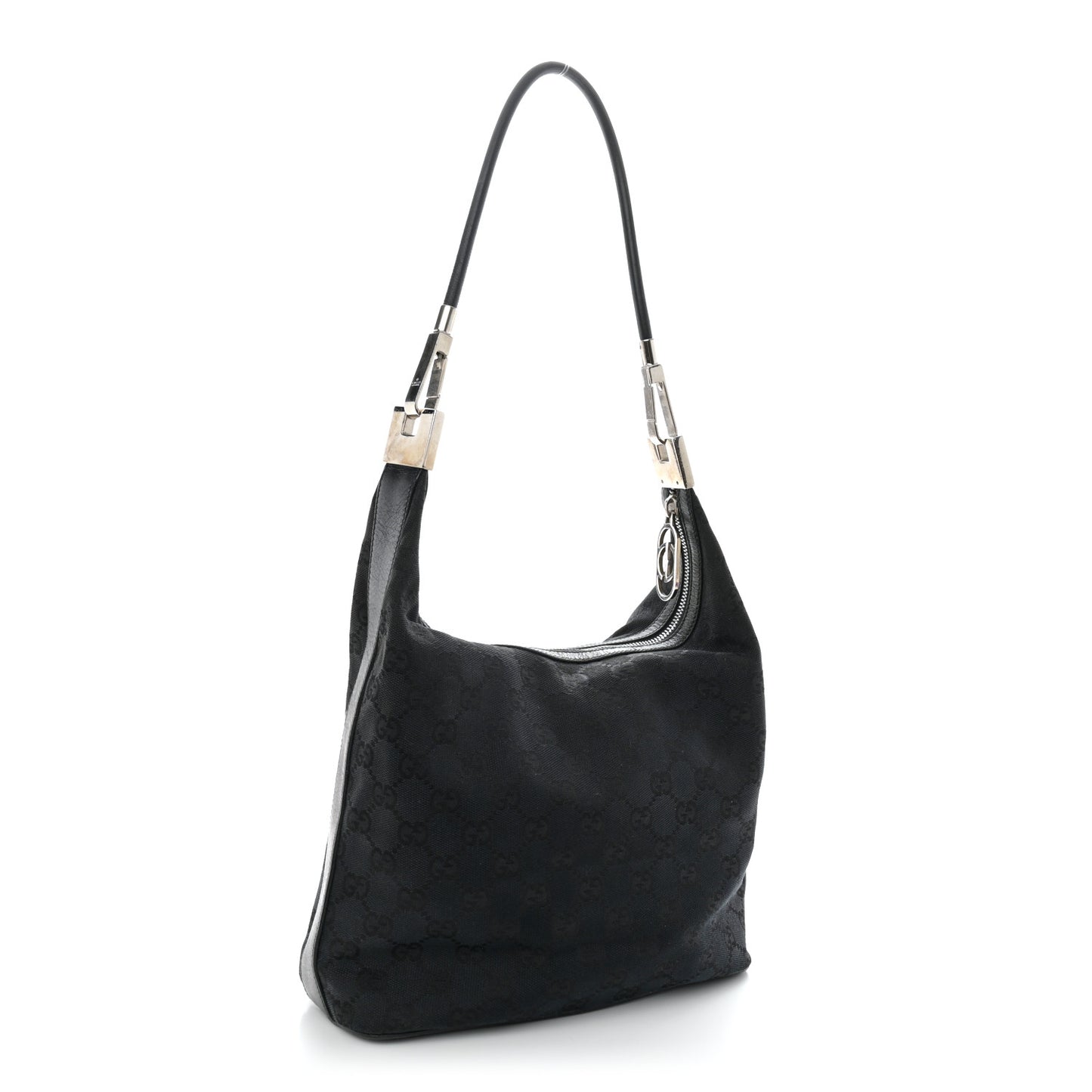 Monogram GG Small Clasp Hobo Black