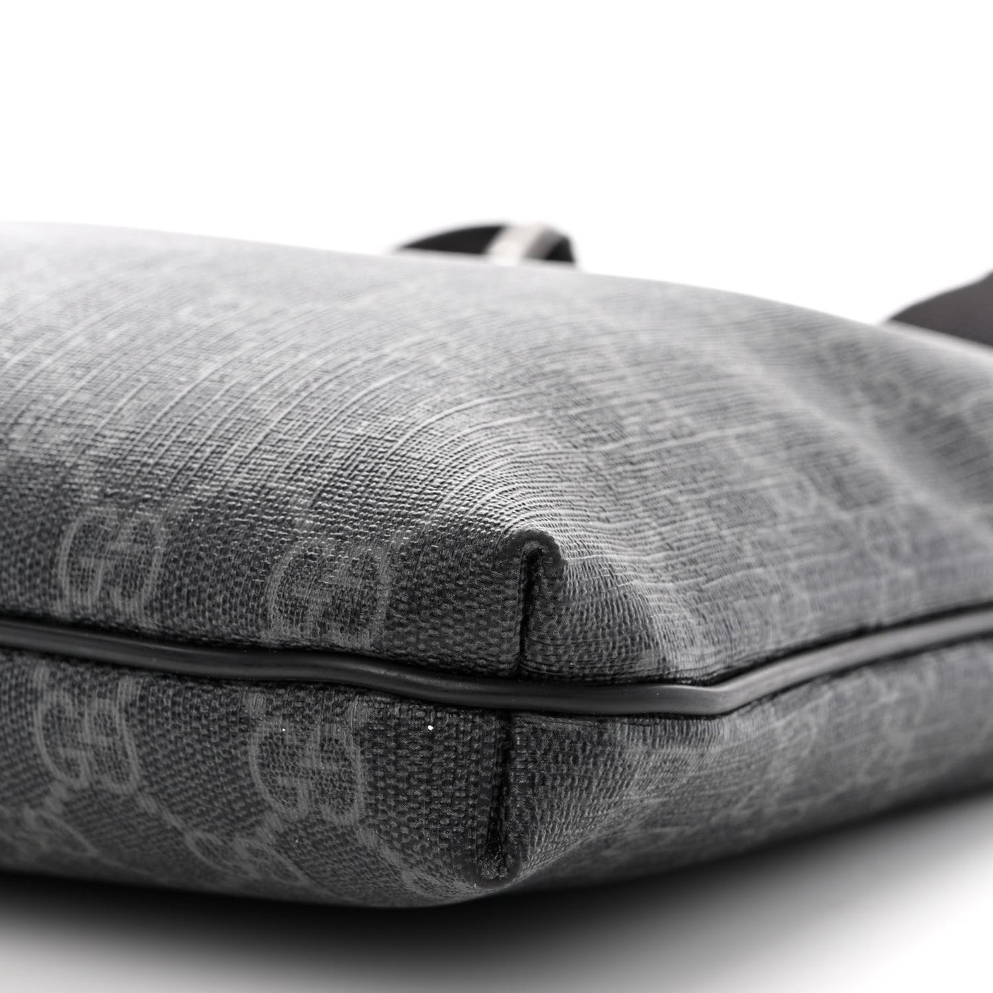 GG Supreme Monogram Crossbody Messenger Bag Black Grey