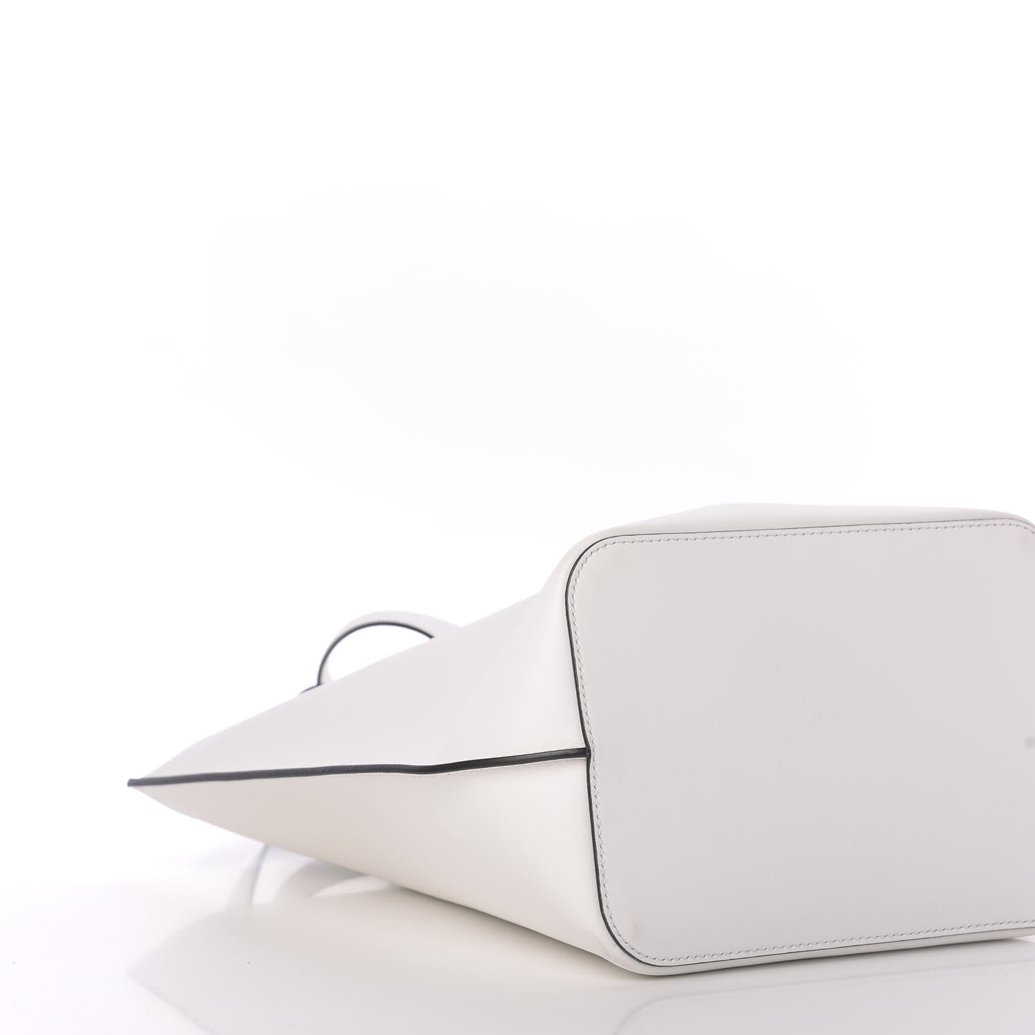 Versace Vitello Large Virtus Bucket Bag Optical White 6 of 9