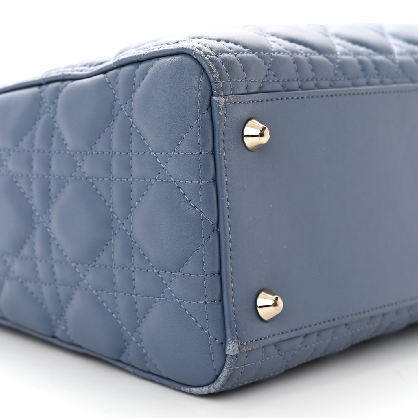 Lambskin Cannage Large Lady Denim