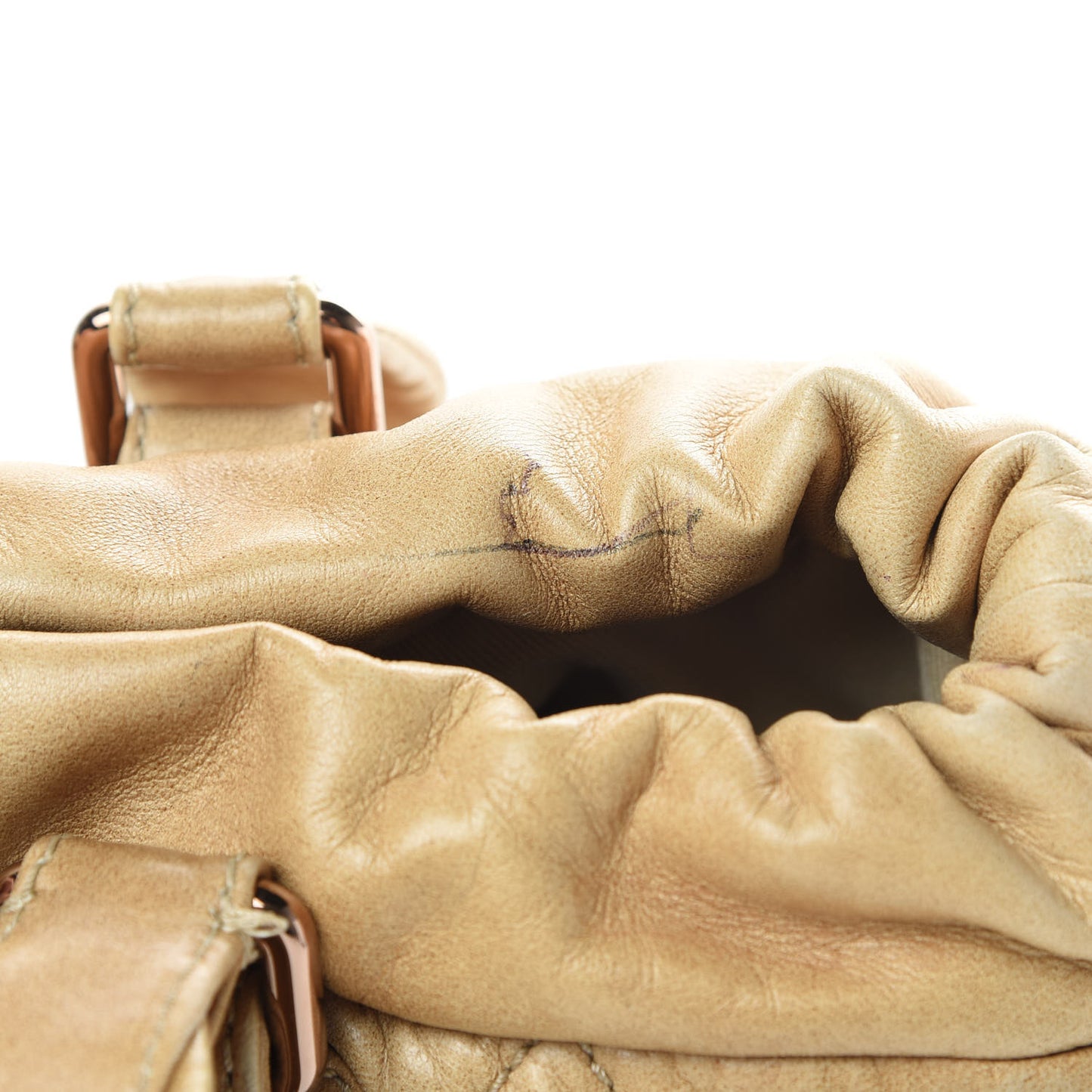 Lambskin Quilted Cloudy Bundle East West Tote Light Beige
