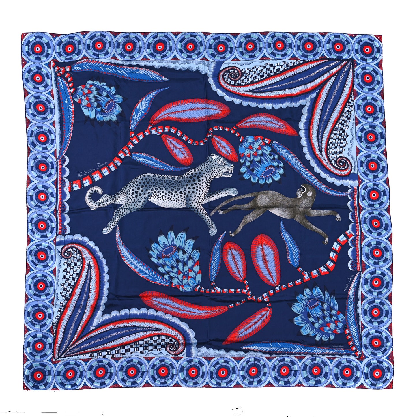 Silk The Savana Dance Shawl 140 Marine Turquoise Rouge