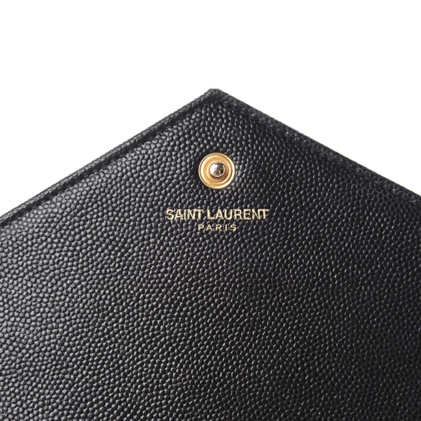 Grain De Poudre Matelasse Chevron Monogram Chain Wallet Black