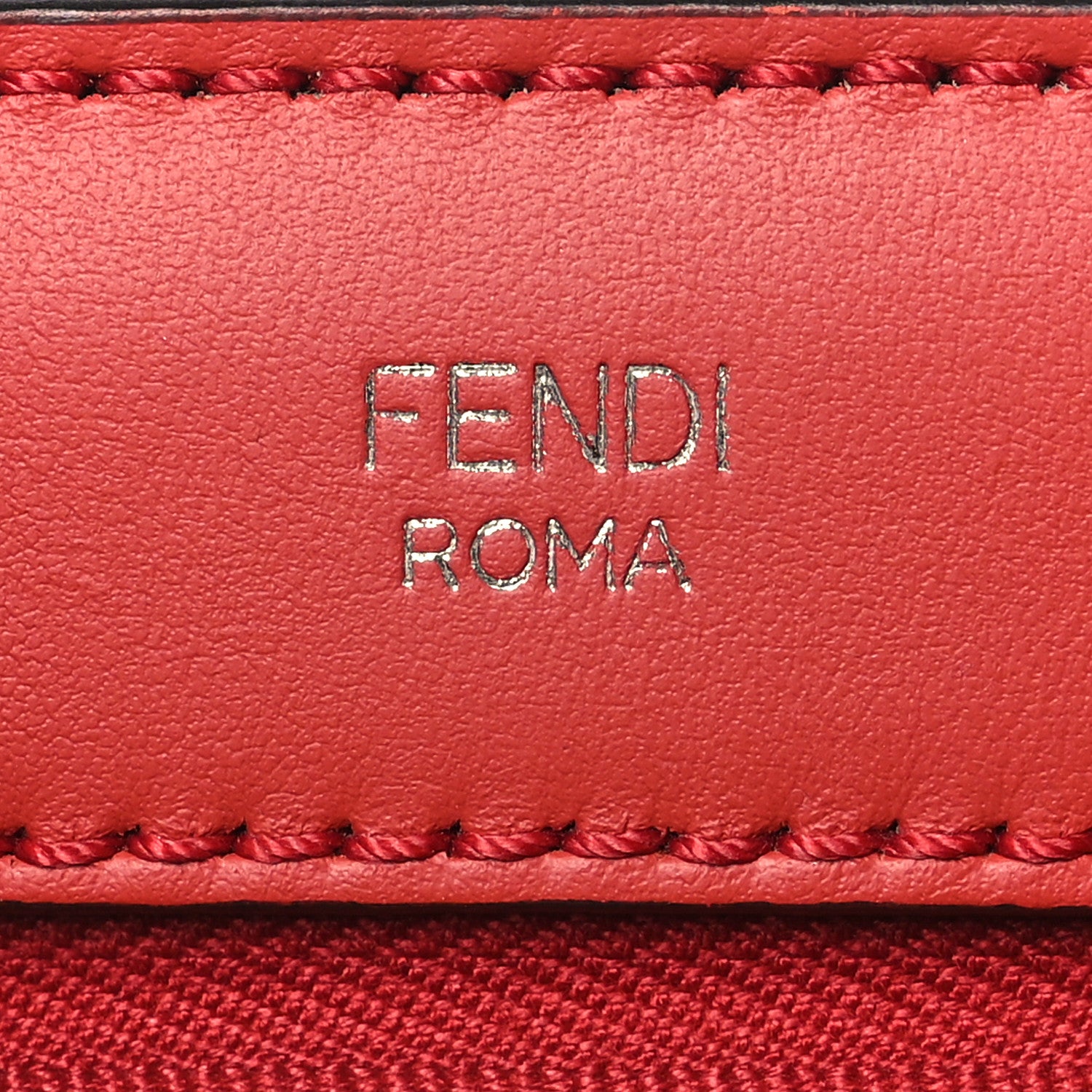 Fendi Vitello Baltico Dolce Nappa Lace Up Small Dotcom Click Chain Satchel Bloody Mary 8 of 10