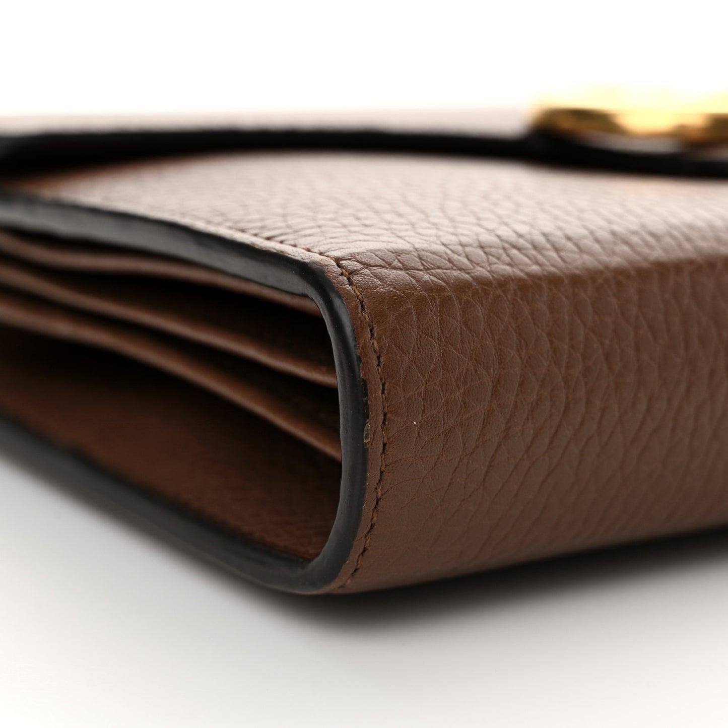 Cellarius Calfskin GG Marmont Chain Wallet Nut Brown