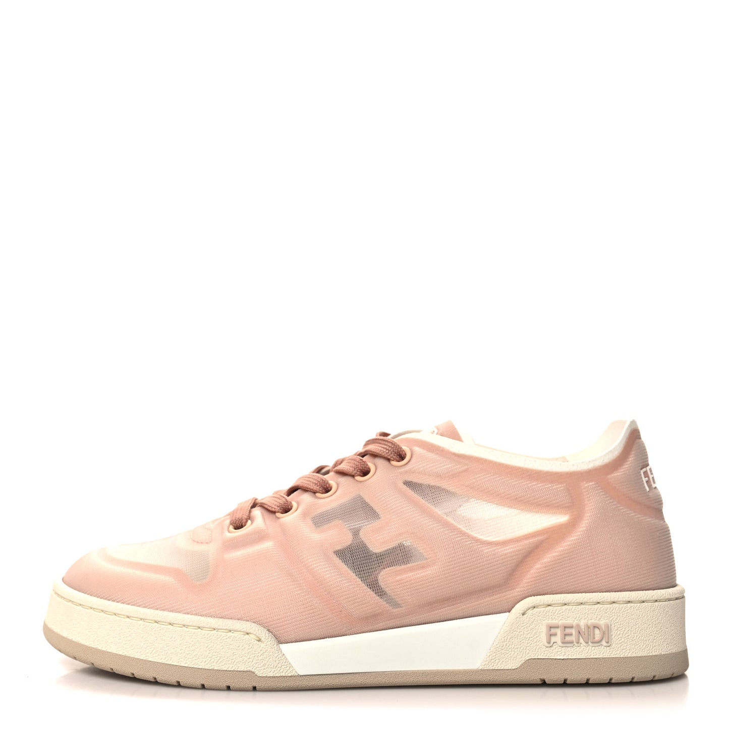 Fabric Mesh Fendi Match Low Top Sneakers 38 Flora White