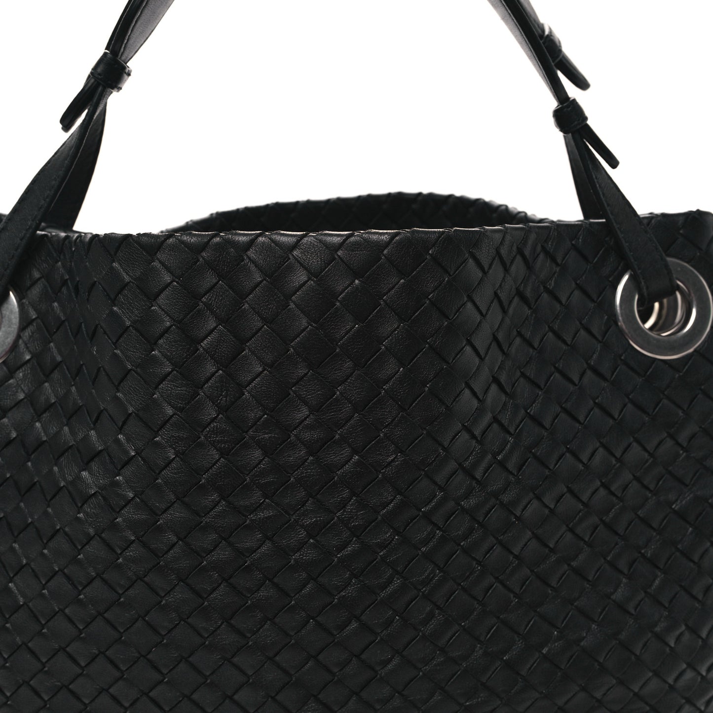 Nappa Intrecciato Medium Garda Bag Black