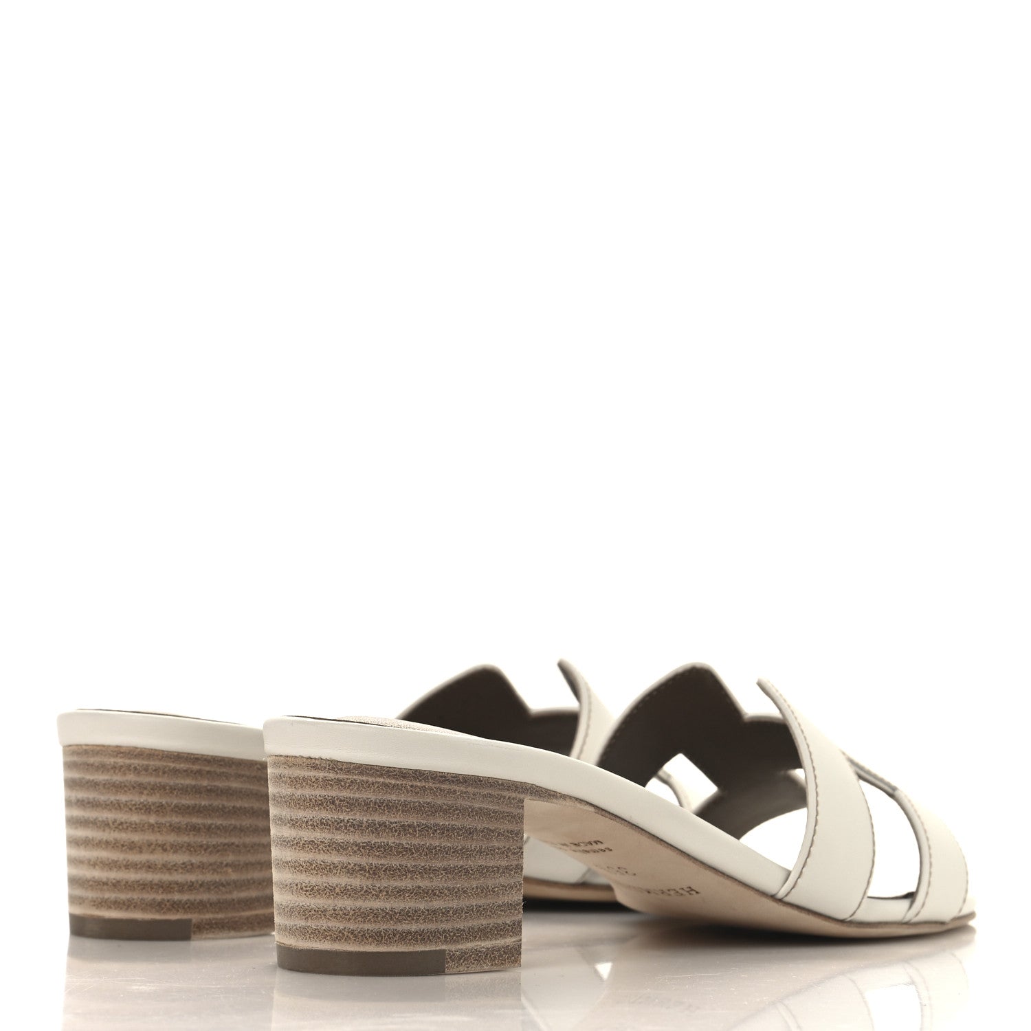 Hermes Calfskin Oasis Sandals 35.5 White 5 of 10